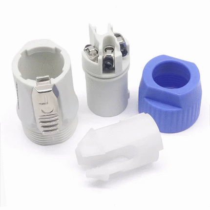 Conector Ficha Powercon Blanco Ac Link Nac3fcb Calidad Plus Blanco