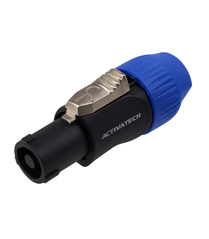 Speakon-NL4FC-de-4-contactos-–-Calidad-Plus-–-Activatech Conector Ficha Speakon 4 Contactos Nl4fc Calidad Plus Negro - Image 1