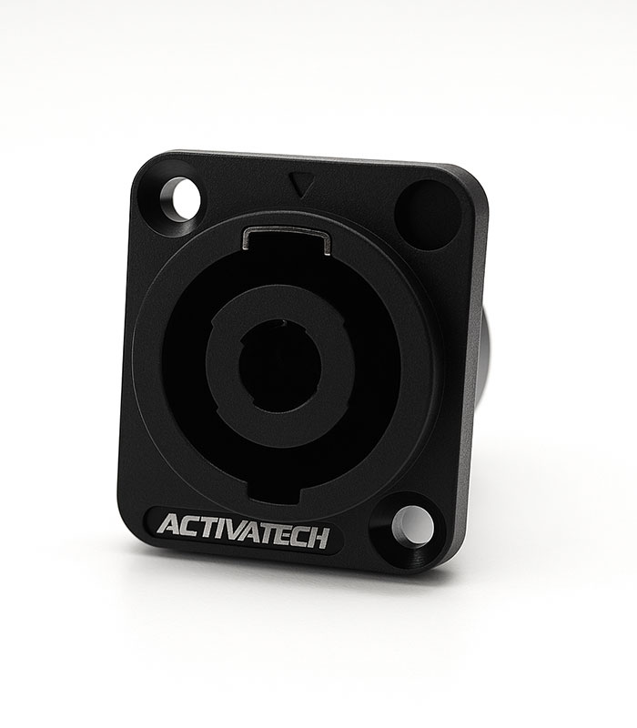 Conector-Ficha-Speakon-Hembra-Chasis-Bafle-4-Contactos-Nl4mp-Negro Activatech Conector Ficha Speakon Hembra Chasis Bafle 4 Contactos Nl4mp Negro - Image 1