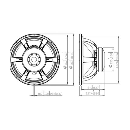 SAF18403 Lavoce altavoz — plano
