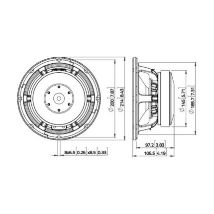 wsf08200 Lavoce altavoz — plano