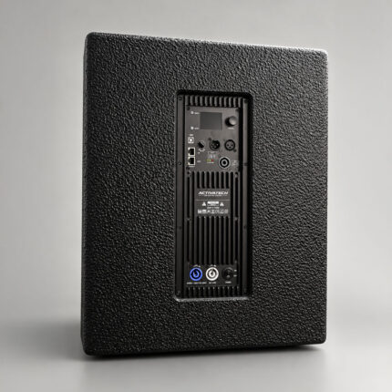 Subwoofer activo Compact Pro 15N 100L 40Hz - panel trasero con módulo DM30 de 2 canales