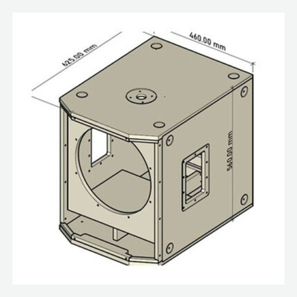 Compact Pro 15N 100L 40Hz: caja terminada y su diseño 3D exterior e interior