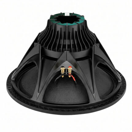Parlante de neodimio Compact Pro CP-18N de 18 pulgadas, vista posterior con etiqueta verde