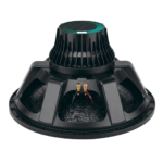 Parlante de neodimio Compact Pro CP-21N de 21 pulgadas, icono con vista posterior con etiqueta verde