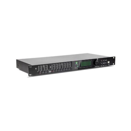 Procesador DSP LD448 montado en rack, vista frontal
